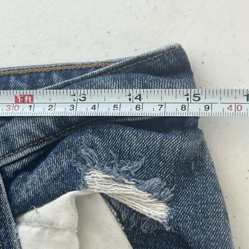 Abercrombie & Fitch The Mom High‎ Rise Tapered Destroy Cropped Jeans Size 29 - Picture 12 of 14